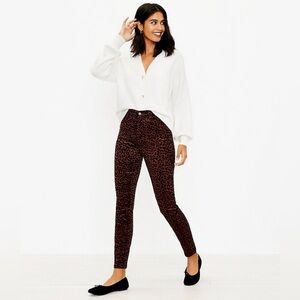 Ann Taylor LOFT Leopard Print Super Skinny Pants